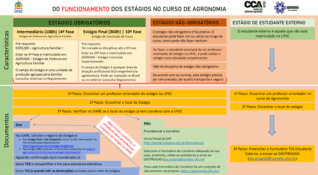 Orientações sobre Estágio